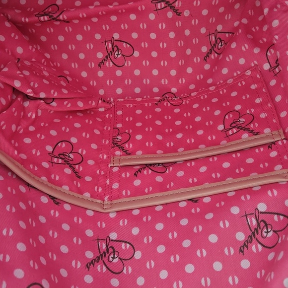 Guess Pink with Yellow Handles Purse - Picture 7 of 9